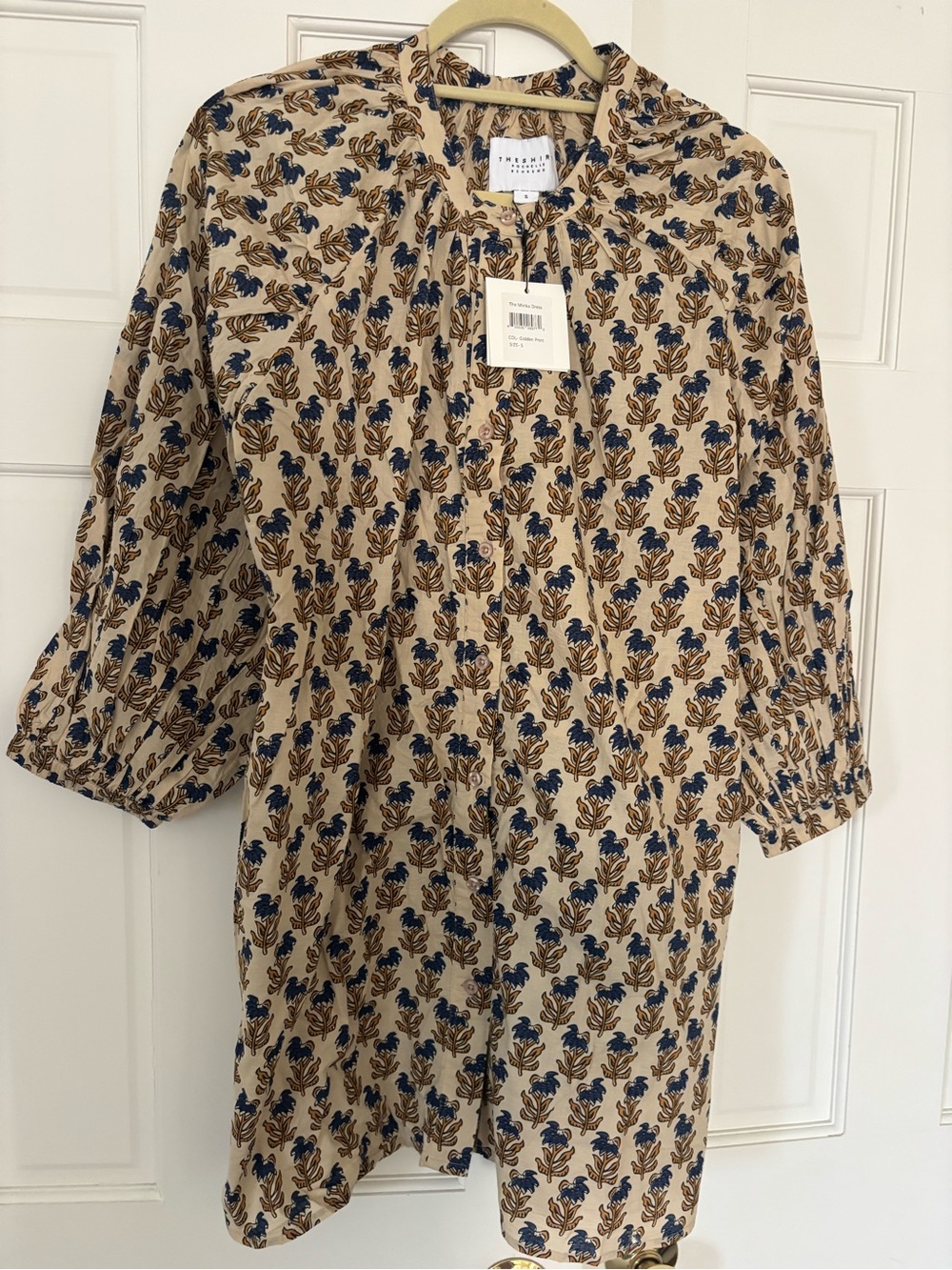 The Shirt by Rochelle Behrens The Golden Print Minka Dress NWT Size S